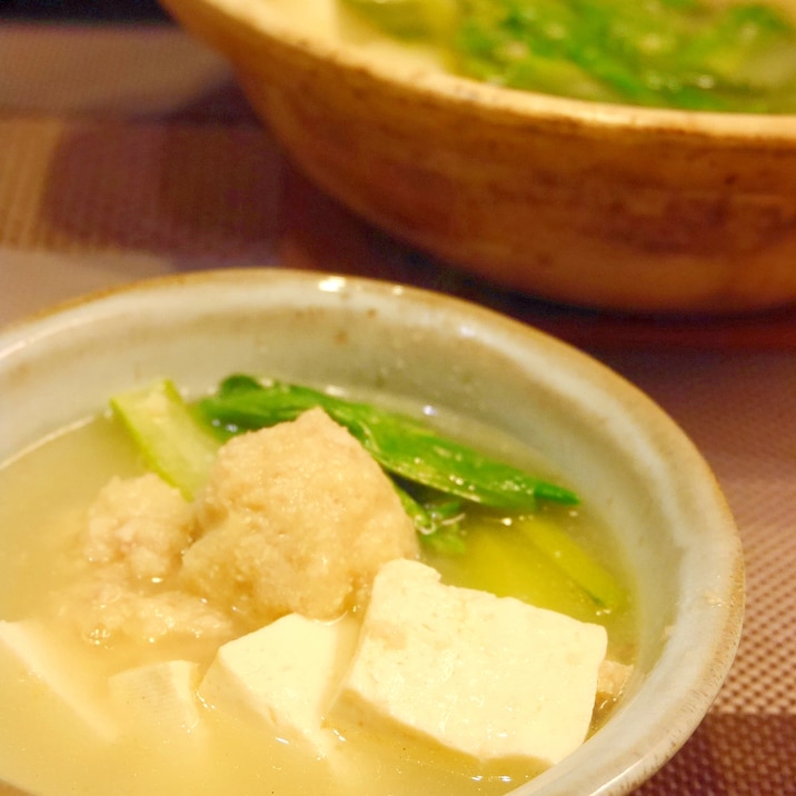寒天ボールとお豆腐の中華スープ★食物繊維たっぷり